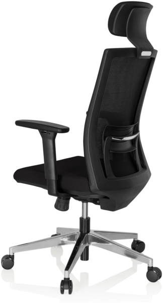 hjh OFFICE Profi Chefsessel CAPTIVA Stoff/Netzstoff Schwarz Bild 7
