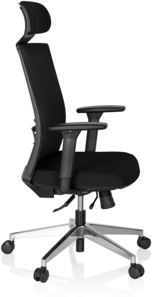 hjh OFFICE Profi Chefsessel CAPTIVA Stoff/Netzstoff Schwarz Bild 3