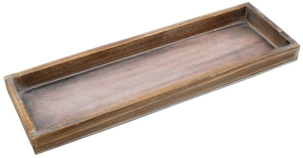 Spetebo Dekotablett Vintage Holz Kerzentablett - 40 x 13 cm (Pack, 1 St, 1), Vielseitig nutzbar als Servier-, Präsentier- oder Kerzentablett