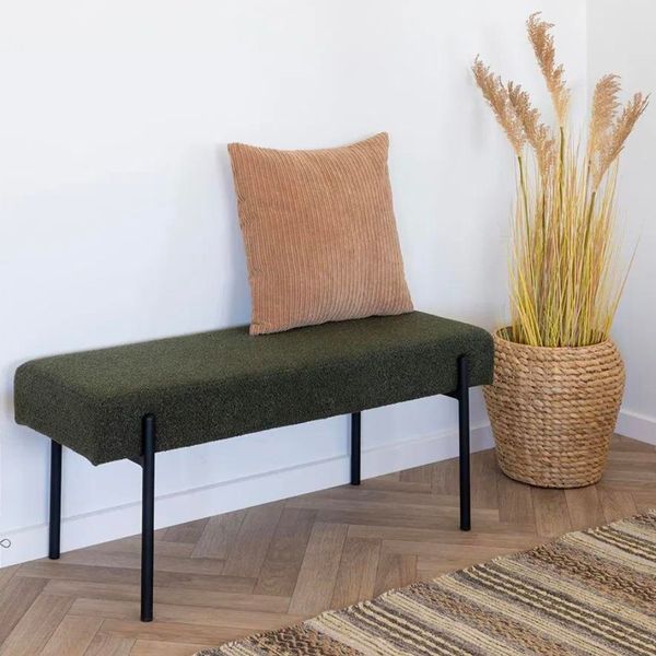 Design Sitzbank NORDIC weiss Bouclé 100cm Eleganz & Modern