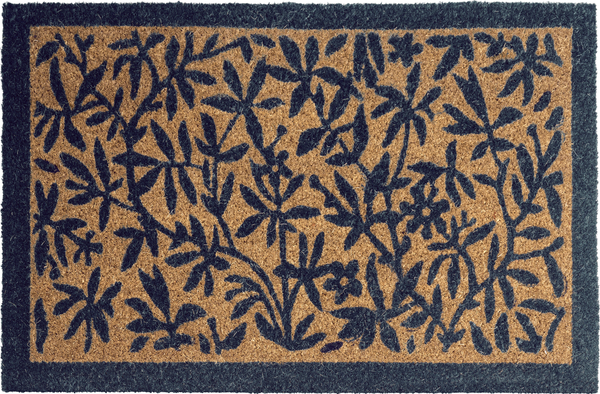 Fußmatte NUNIVAK Naturfarben 40 x 60 cm Blatt Kokosfasern