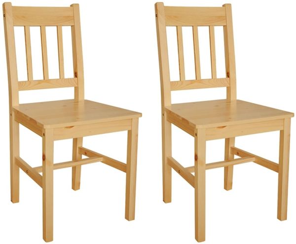 vidaXL Esszimmerstühle 2 Stk. Kiefernholz 241514