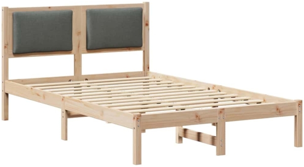 vidaXL Bettrahmen Dunkelgrau 120 x 200 cm Massives Kiefernholz 878120