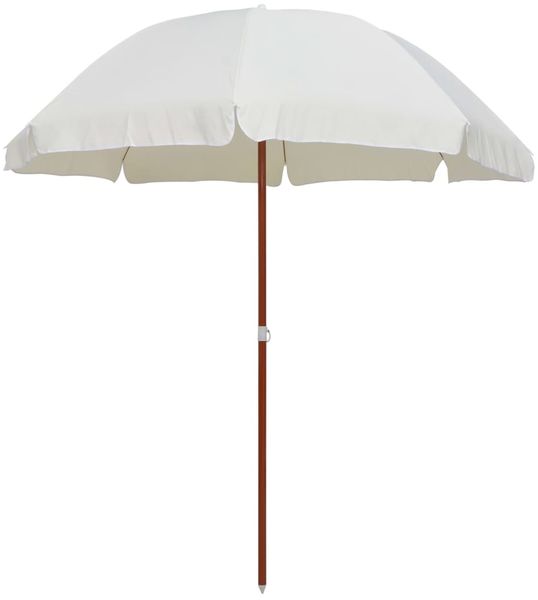vidaXL Sonnenschirm mit Stahl-Mast 240 cm Sandweiß 47799