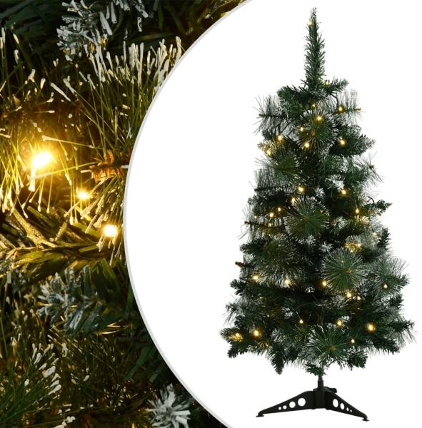 vidaXL Künstlicher Weihnachtsbaum mit Beleuchtung & Ständer Grün 90 cm 332851