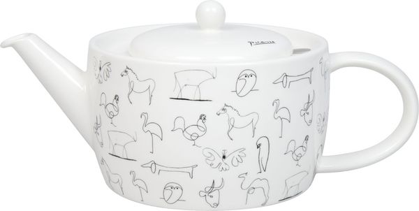 KÖNITZ 1152630104 Teekanne Picasso Animaux (Tiere) - 1400 ml, mit Deckel und Sieb / Kanne