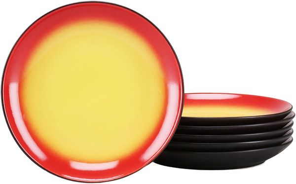 Hot Red, Dessertteller 6-tlg (mo)