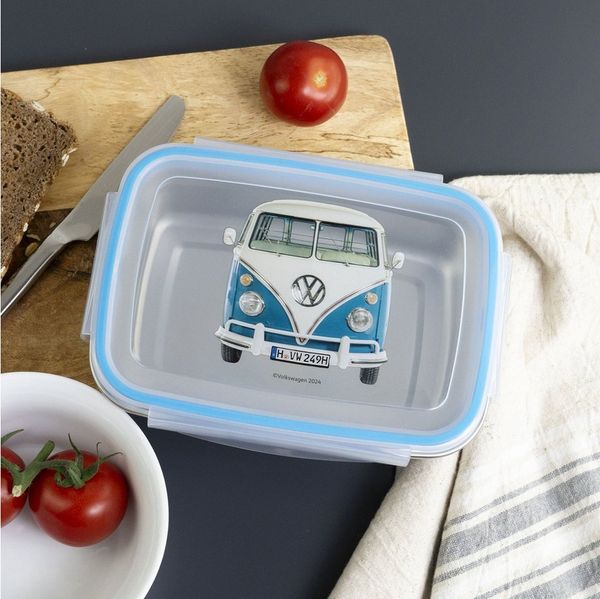Geda Labels GmbH Lunchbox VW Classic blau 850ml Edelstahl, Edelstahl, (1-tlg), Blau, 850ml, spülmaschinengeeignet (Nur Behälter, ohne Deckel)