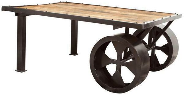 Couchtisch Mango 110x80x45 natur lackiert RAILWAY #133