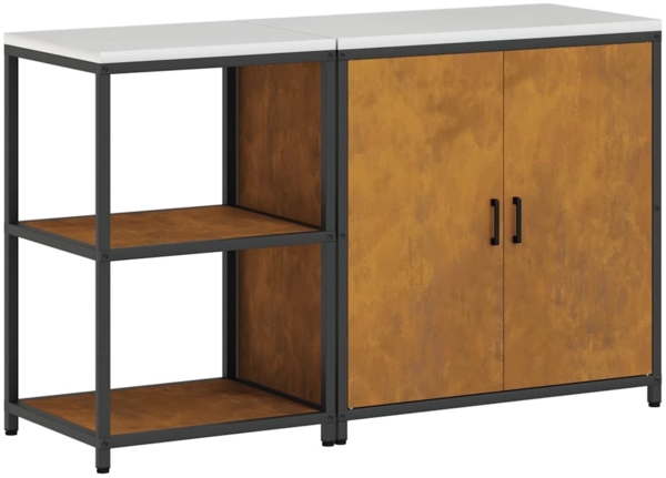 vidaXL Aufbewahrungsset für die Küche 2 pcs Rostig Wetterfeststahl 3392686