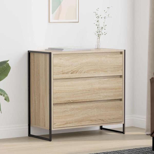 vidaXL Sideboard mit Schubladen Sonoma 79 x 36 x 75.5 cm Holzwerkstoff 886595