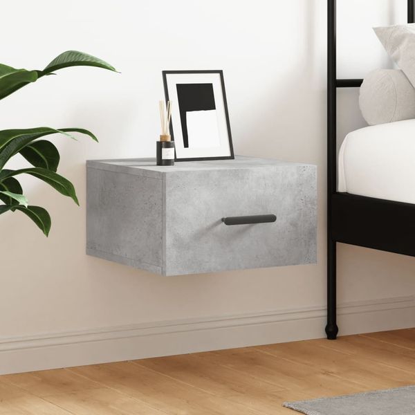 vidaXL Wand-Nachttisch Betongrau 35x35x20 cm 829844