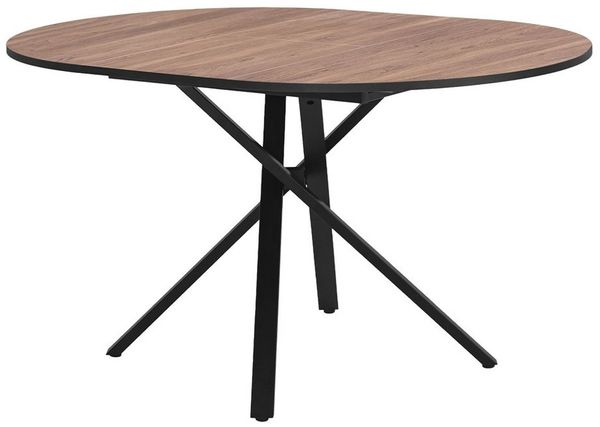 ML-DESIGN Esstisch Ausziehbar Esszimmertisch für 4-6 Personen Küchentisch Wohnzimmertisch, Moderner Rund Tisch 100-140cm mit X-Stahlgestell für Küche & Esszimmer