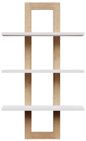 Wandregal >CHESAPEAKE< in Schnee Eiche/ Riviera Eiche Dekor - 70x121,1x23,6cm (BxHxT)