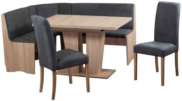 Stolebaenk Eckbankgruppe Duisburg Titanic Sonoma Duisburg VE/VA, (Eckbankset, 1 x Eckbank, 1 x Tisch, 2 x Stuhl)