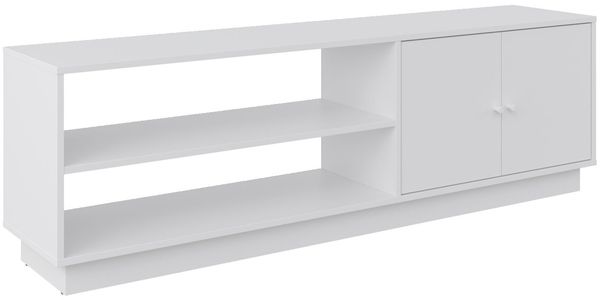 BOXXX 'MAJA' TV-Aufsatz, Melamin weiß, 161 x 50 x 33.5 cm, höhenverstellbarer Fachboden