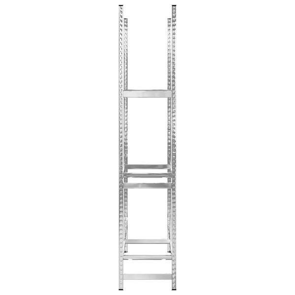 vidaXL Reifenregale mit 3 Böden 2 Stk. Silbern 110x40x200 cm Stahl 152896 Bild 6