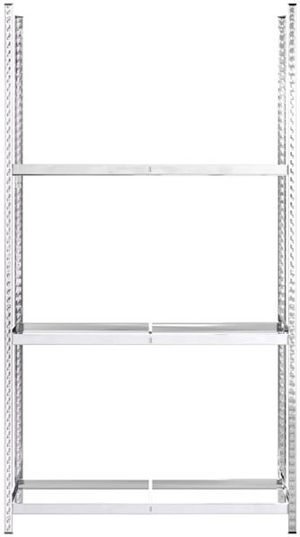 vidaXL Reifenregale mit 3 Böden 2 Stk. Silbern 110x40x200 cm Stahl 152896 Bild 5