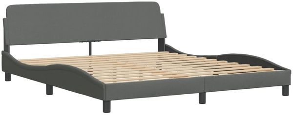 vidaXL Bett mit Matratze "Dover" Dunkelgrau 180x200 cm Stoff 3208445 Bild 4