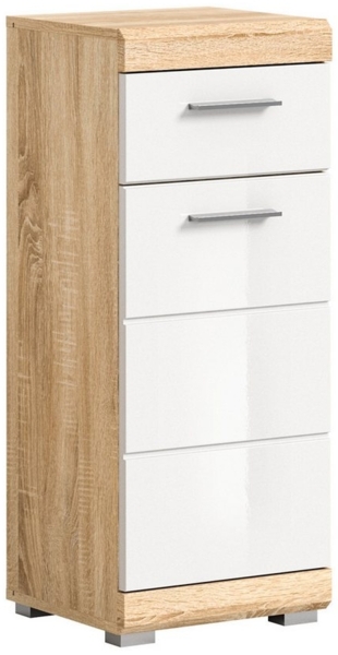 furnling Unterschrank Standschrank Scott 1 Tür, 1 Schublade, Badmöbel, Badschrank, Badkommode, Breite 37 cm