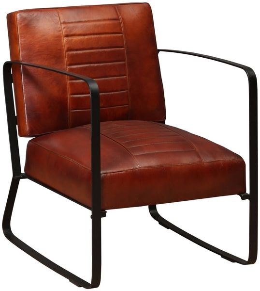 vidaXL Loungesessel Braun Echtleder 244629