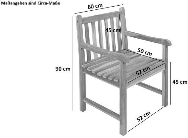 SAM® Gartenstuhl Cuno, aus Teak-Holz, sehr bequem mit natürlicher Maserung