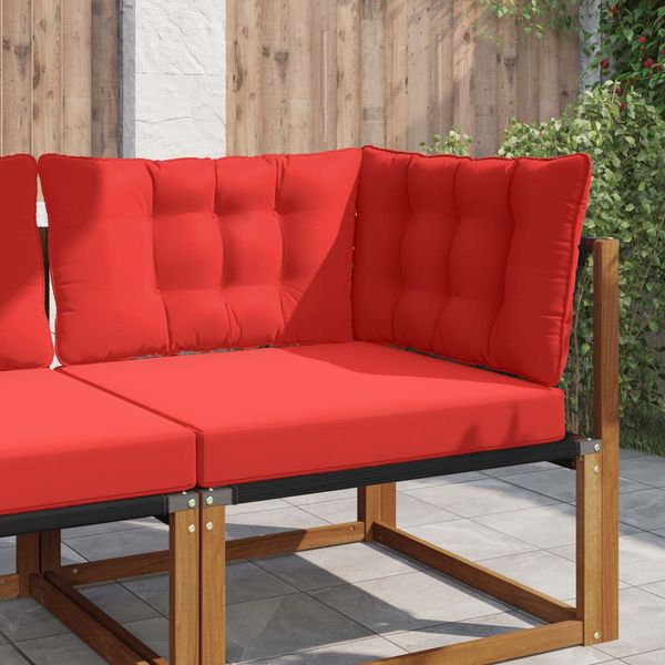 vidaXL Sofakissen für draußen 3 pcs Rot Polyester 900920