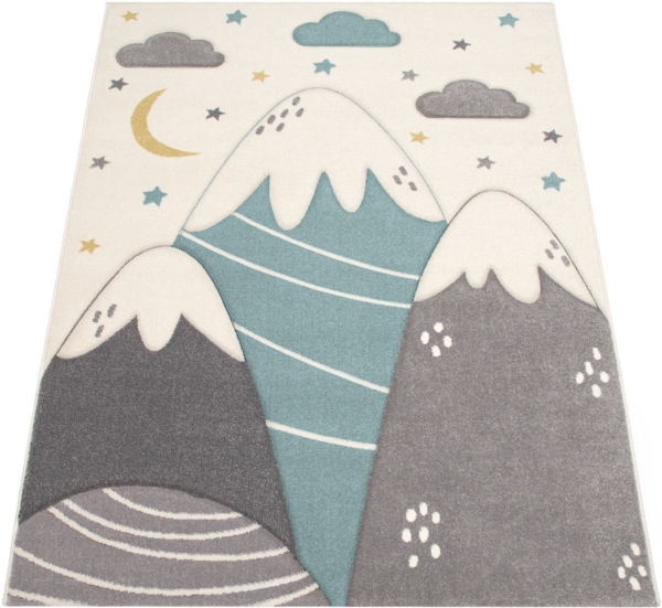 Paco Home Kinder-Teppich Für Kinderzimmer, Junge/Mädchen versch. Designs, Farben u. Größen, Grösse:120 cm Rund, Farbe:Creme 7