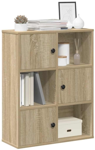 vidaXL Bücherregal Sonoma-Eiche 60x24x76,5 cm Holzwerkstoff 860384