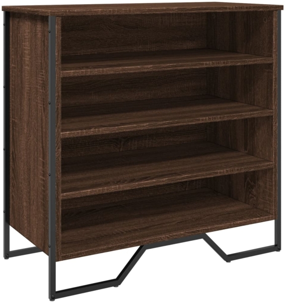 vidaXL Schuhregal, Holzwerkstoff, Braun Eichen-Optik, 80 x 38 x 78 cm, 848653