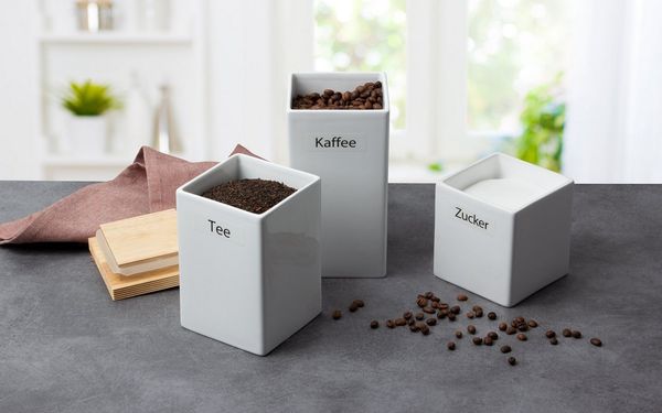 Continenta Vorratsdose, Keramik, (1-tlg), mit Holzdeckel, luftdichter Verschluss