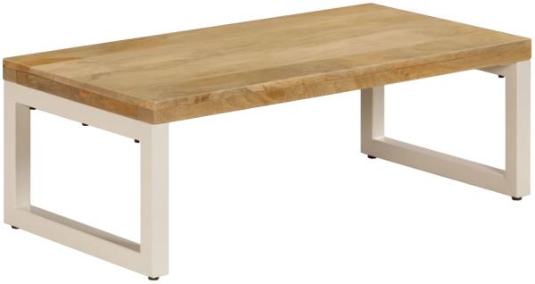 vidaXL Couchtisch 100 x 50 x 35 cm Mango-Massivholz und Stahl