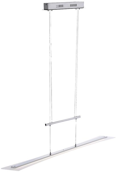 LED Hängeleuchte, chrom, satiniert, Höhenverstellbar, L 98,5 cm