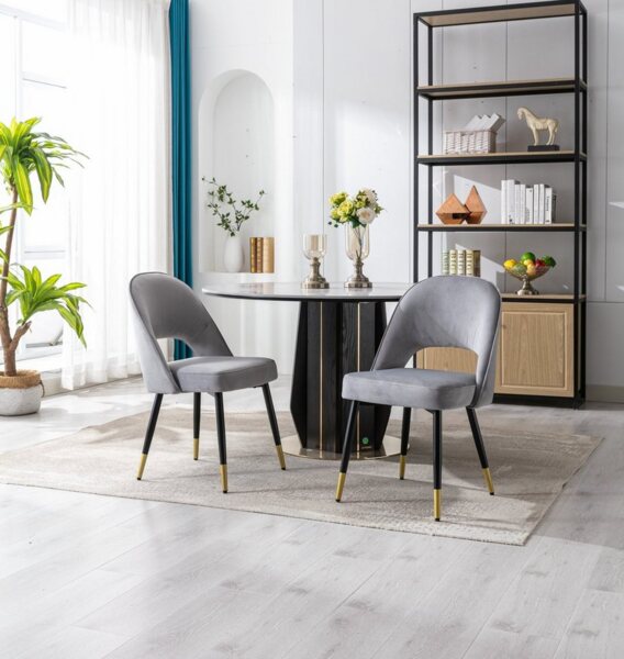 WAHSON OFFICE CHAIRS Esszimmerstuhl Samt 2er Set Seitenstühle Küchenstühle Bild 5