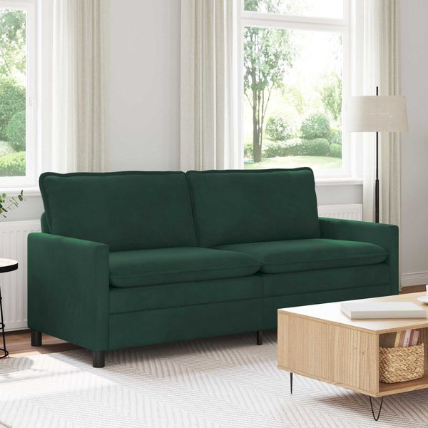 vidaXL Sofa Dunkelgrün 196 x 81 x 87,5 cm Samt 42028883