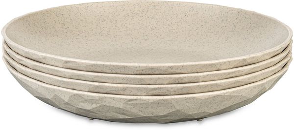 KOZIOL Speiseteller CLUB PLATE, Teller Set, 4-tlg, spülmaschinengeeignet, melaminfrei, 220 mm