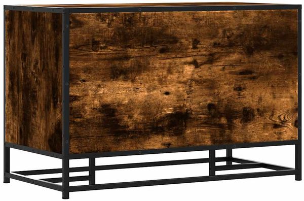 vidaXL Schuhbank Räuchereiche 80x40x53,5 cm Holzwerkstoff und Metall 849226 Bild 6