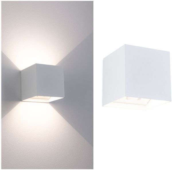 LED Akkuwandleuchte Nyara IP44 3000K 100x104mm 2x1W Weiß