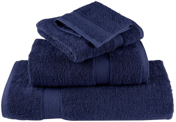 vidaXL 12 tlg. Premium-Handtuch-Set SOLUND Marineblau 600 g/m² 137575 Bild 4