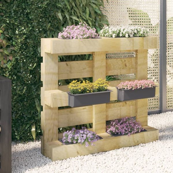 vidaXL Pflanzkasten für Europaletten 12 Stk. Grau 36x13,5x9,5 cm PP 318302