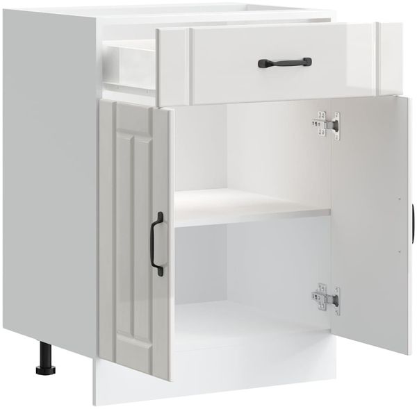 vidaXL Küchen-Unterschrank Lucca Hochglanz-Weiß Holzwerkstoff 853729 Bild 7