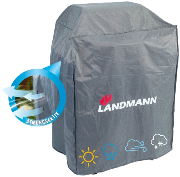 LANDMANN Wetterschutzhaube Premium - 55 x 117 x 90 cm - grau