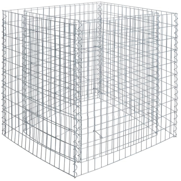 Gabionenhochbeet Hochbeet Gabione 90 x 90 x 100 cm Pflanzkorb Drahtgitter Steinkorb
