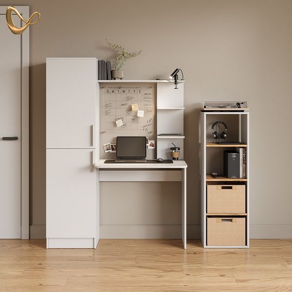 Livinity® Schreibtisch Rina, Weiß, 122.9 x 168 cm (1-St)