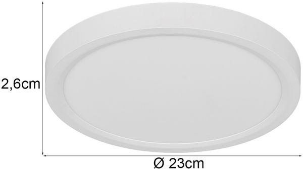 Deckenleuchte DRACO Weiß ultraflach LED dimmbar & Lichtfarbe einstellbar Ø 23cm Bild 3