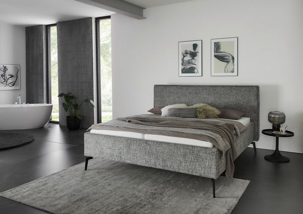 meise.möbel Polsterbett Riva II, mit schwarzen Metallfüßen, wahlweise mit Bettkasten