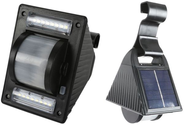 Solar LED Dachrinnenleuchte Gartenleuchte Solarlampe Zaunleuchte Aussenleuchte