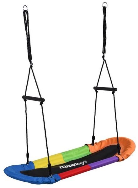 Relaxdays Nestschaukel oval 150 kg mit Griffen