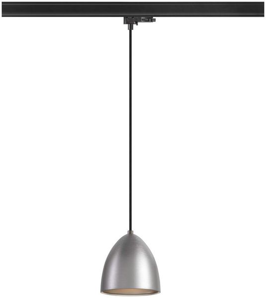 SLV PARA CONE 14, Pendelleuchte für 3 Phasen System, GU10, aluminium - Leuchten mit 3 Phasen Adapter 230V