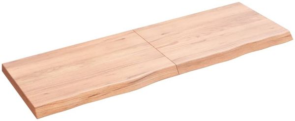vidaXL Wandregal Hellbraun 120x40x(2-4) cm Massivholz Eiche Behandelt 363694